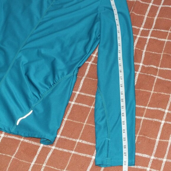 Athleta Wildly Wick It Teal Shirt Size Large - Picture 7 of 13